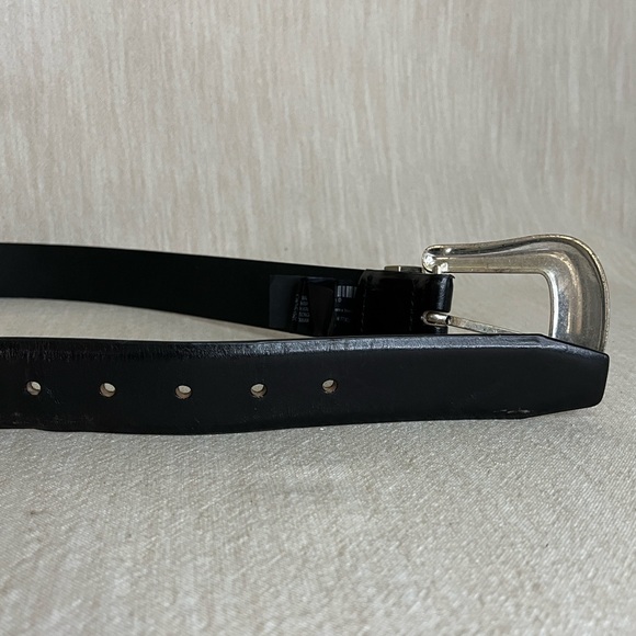 Zara Black Leather Belt Size 85 - Picture 4 of 14